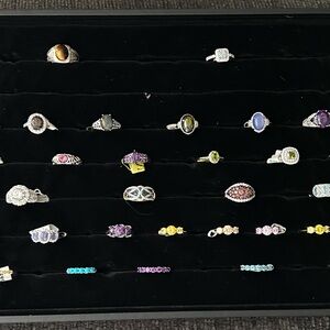 31 Total  Elegant Multi-Color Gemstone Ring Set